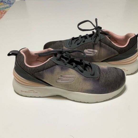 Skechers Skech-Air Grey and Pink Sneakers, 9. Memory Foam - Picture 14 of 16